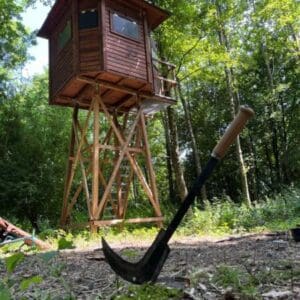 Het Hak Hout: Vogel hut in de buurt van de Utrechtse heuvelrug. Overlangbroek
