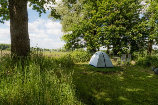 Kamperen op "de groene Vlinder" bij natuurgebied Kampina. Boxtel